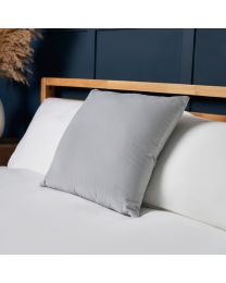 Matte Velvet Cushion, Silver Styled on Bed