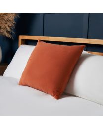 Matte Velvet Cushion, Terracotta Styled on Bed