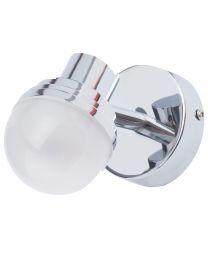 Maura Bathroom LED Mini Globe Wall Light, Chrome 