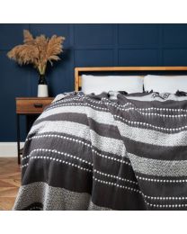 Mayfair Throw, Black Styled on Bed