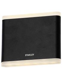 Stanley Moselle Outdoor Small LED Flush Up & Down Wall Light - Black