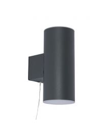 Namid LED Outdoor Solar Up and Down Wall Light, Anthracite