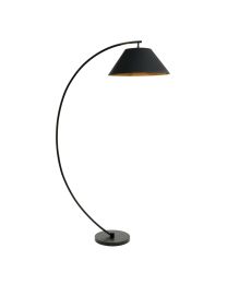Nellie Curved Floor Lamp, Matte Black