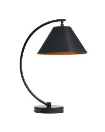 Nellie Curved Table Lamp, Matte Black