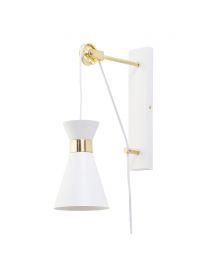 Olson Wall Light with Pulley Design, White