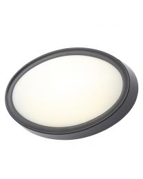 Orkney Outdoor LED Oval Wall Light, Black