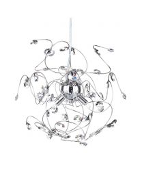 Othello Pendant with Clear Glass, Chrome