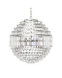 Paladina Large Ball Ceiling Pendant, Chrome