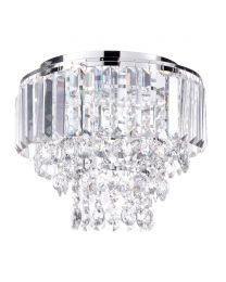 Paladina Small Flush Ceiling Light Chrome 