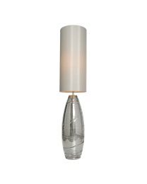Rita Ripple Glass Floor Lamp - Smoke