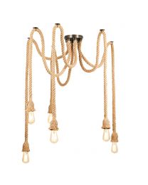 Roch 6 Light Ceiling Pendant Rope Cable Kit, Natural