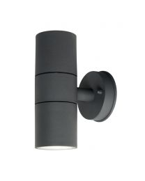 Roy Outdoor Up & Down Wall Light with Tempered Glass, Anthracite
