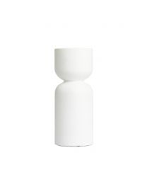 Shaped Ceramic Vase, White