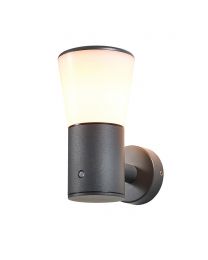 Shem Outdoor Wall Light with Photocell Sensor, Anthracite