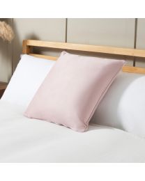 Small Velour Piped Cushion, Blush
