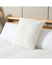 Small Velour Piped Cushion, Ecru