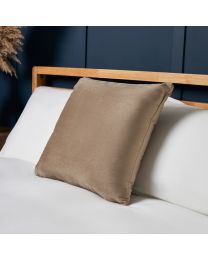 Small Velvet Cushion Cover, Natural Styled on Bed