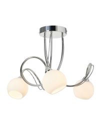 Soni Small Flush Ceiling Light, Chrome