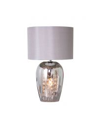 Sophia Smoked Glass Table Lamp, Grey