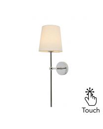 Tamsin Rechargeable Shaded Wall Light, Chrome