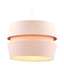 Three Layer Linen Easyfit Shade, Pink lit on white