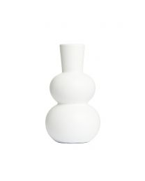 Totem Bump Ceramic Vase, White