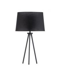 Tristan Tripod Table Lamp, Matte Black