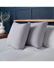 Twin Pack of Cushions, Grey Styled on Bed