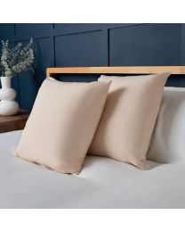 Twin Pack of Cushions, Natural Styled on Bed