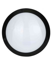 Stanley Verese IP66 Outdoor LED Flush Ceiling or Wall Light with Sensor - Black
