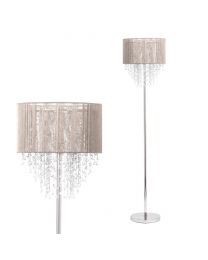 Viola Floor Lamp, Champagne with close up