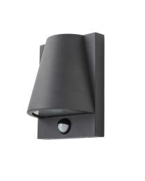 Wilbur Outdoor Wall Light with PIR Sensor, Black