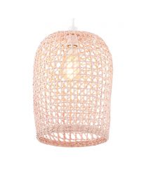 Woven Rattan Easyfit Shade, Matte Pink