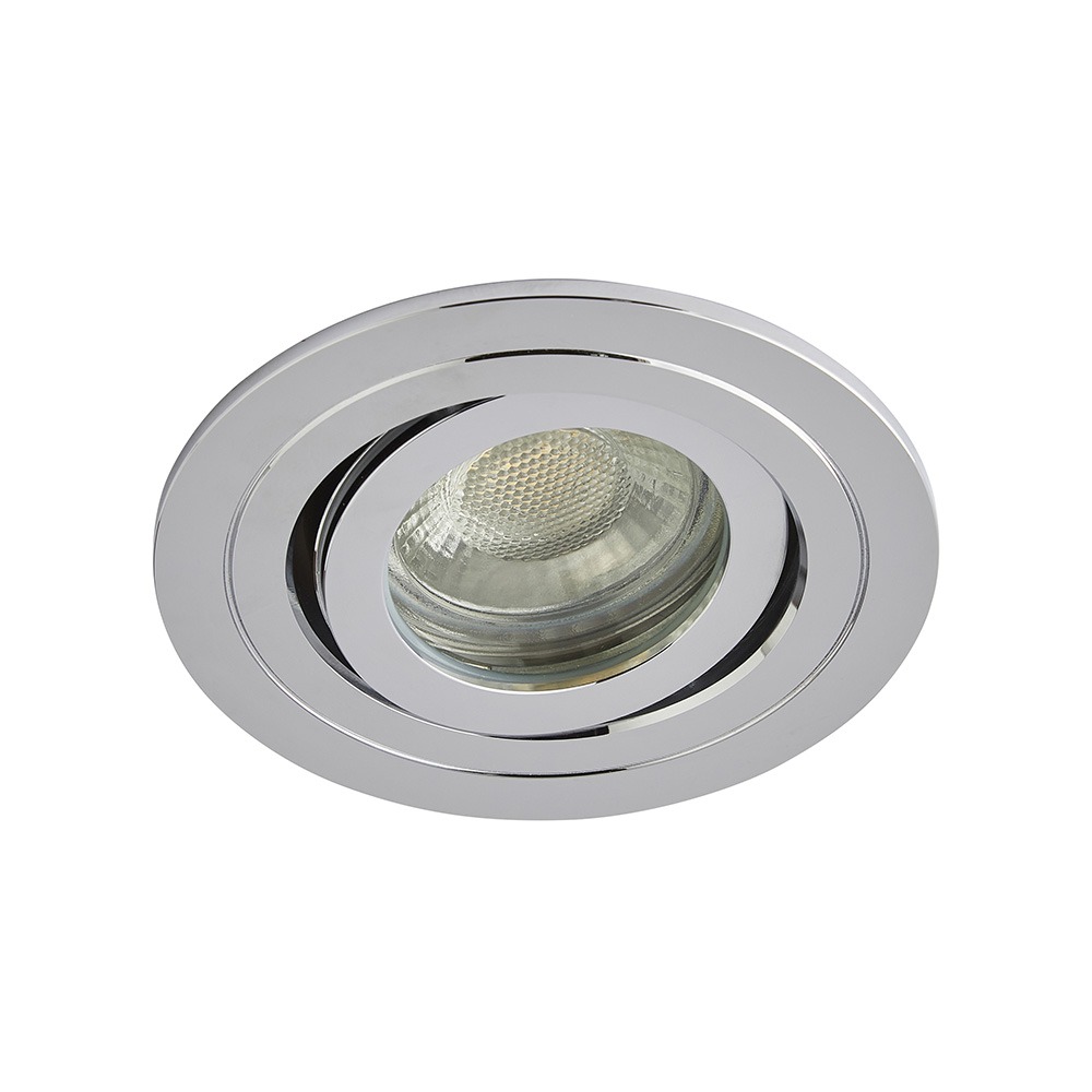 Fion Circular IP65 Tiltable Downlight, Chrome