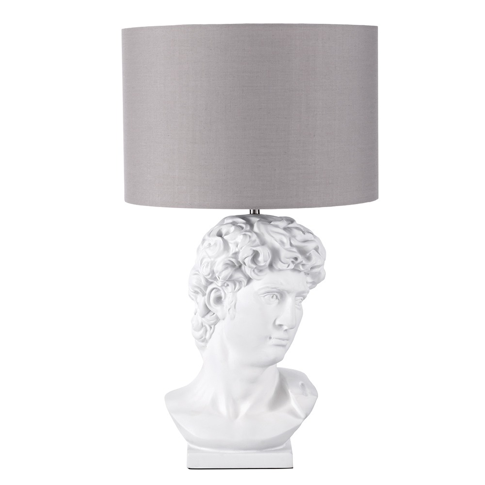 Frank Bust Table Lamp, White