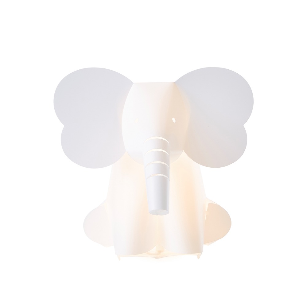 Glow Elephant Origami Style Table Lamp, White