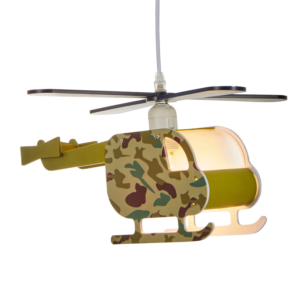 Glow Helicopter Ceiling Pendant Light, Green