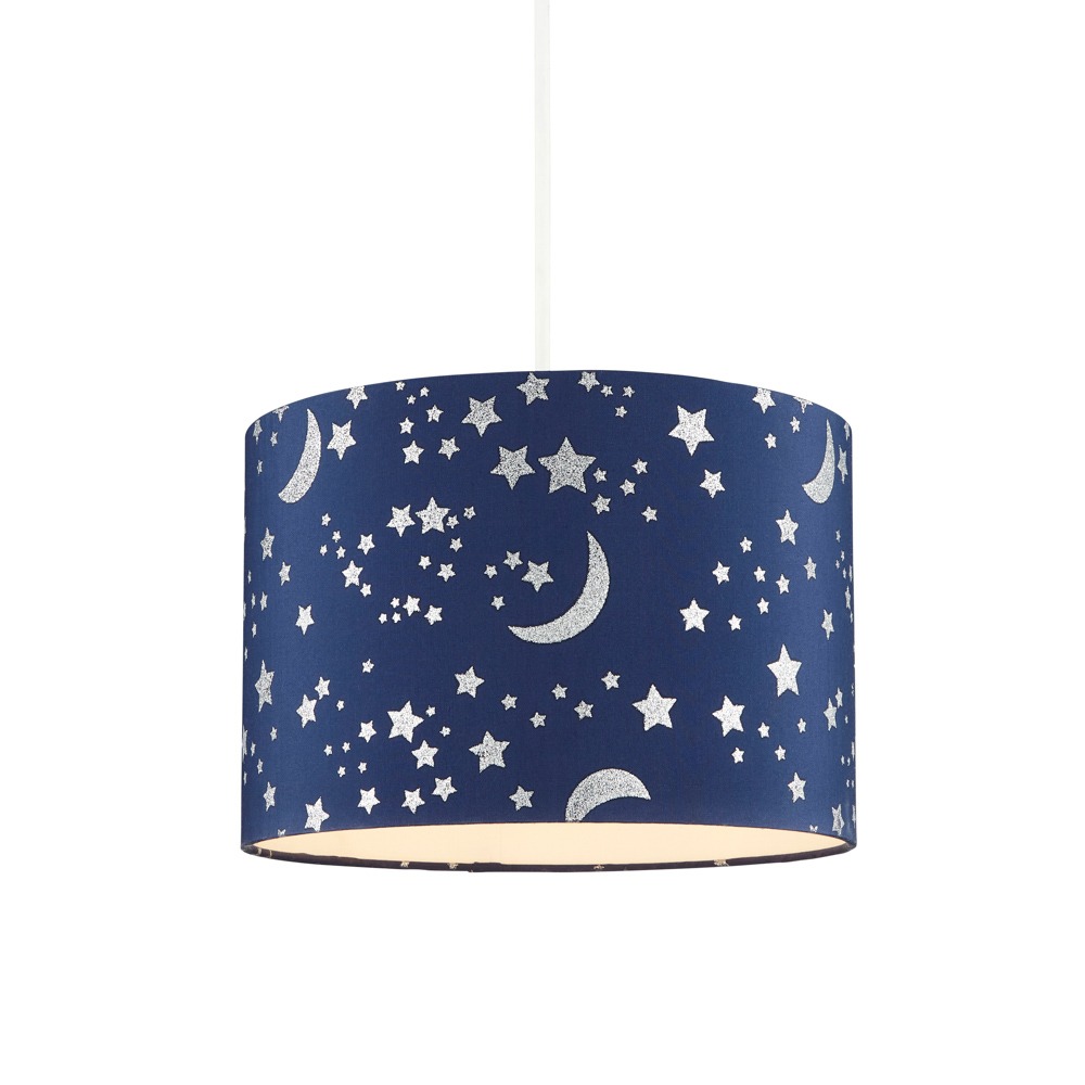 Glow Moon and Stars Easy Fit Light Shade, Navy