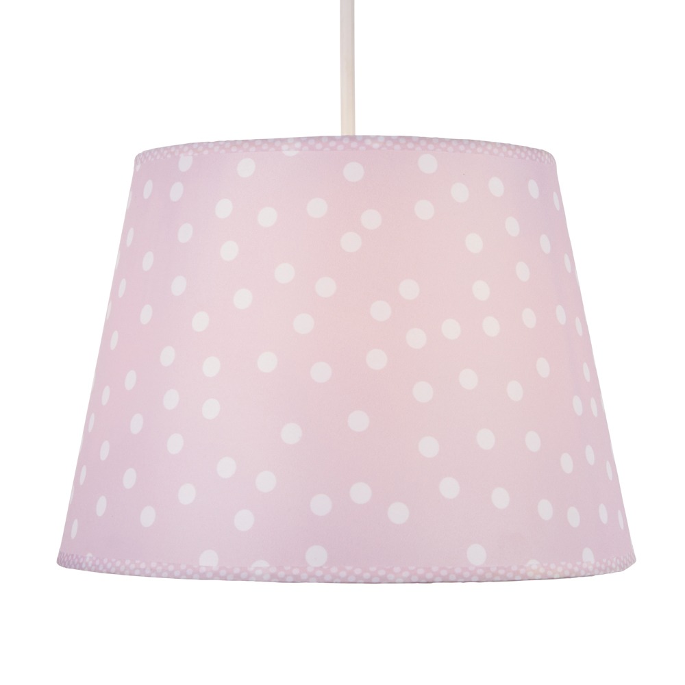 Glow White Polka Dot Easy Fit Light Shade, Pink