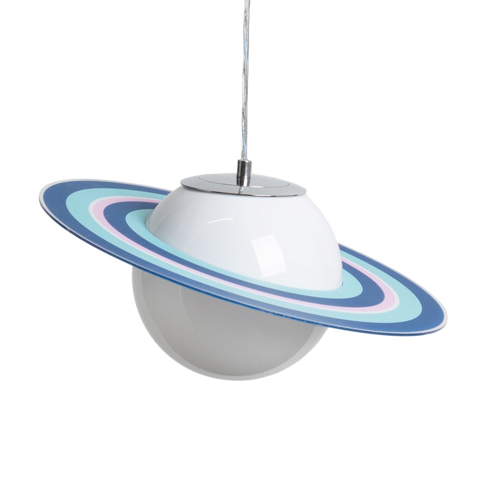 Glow Saturn Ceiling Pendant Light, Blue