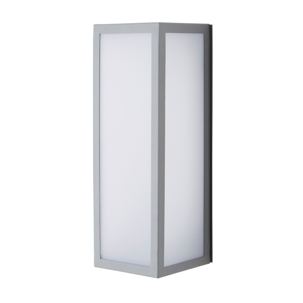 Greyson Opal Glass Panel Outdoor Wall Light, Silver