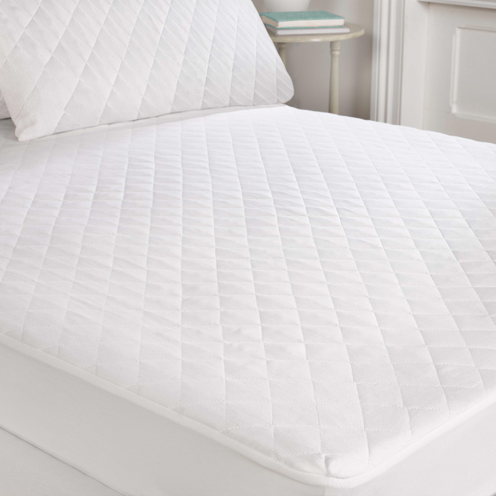 Hotel Collection Anti-Allergy Mattress Protector Double, White