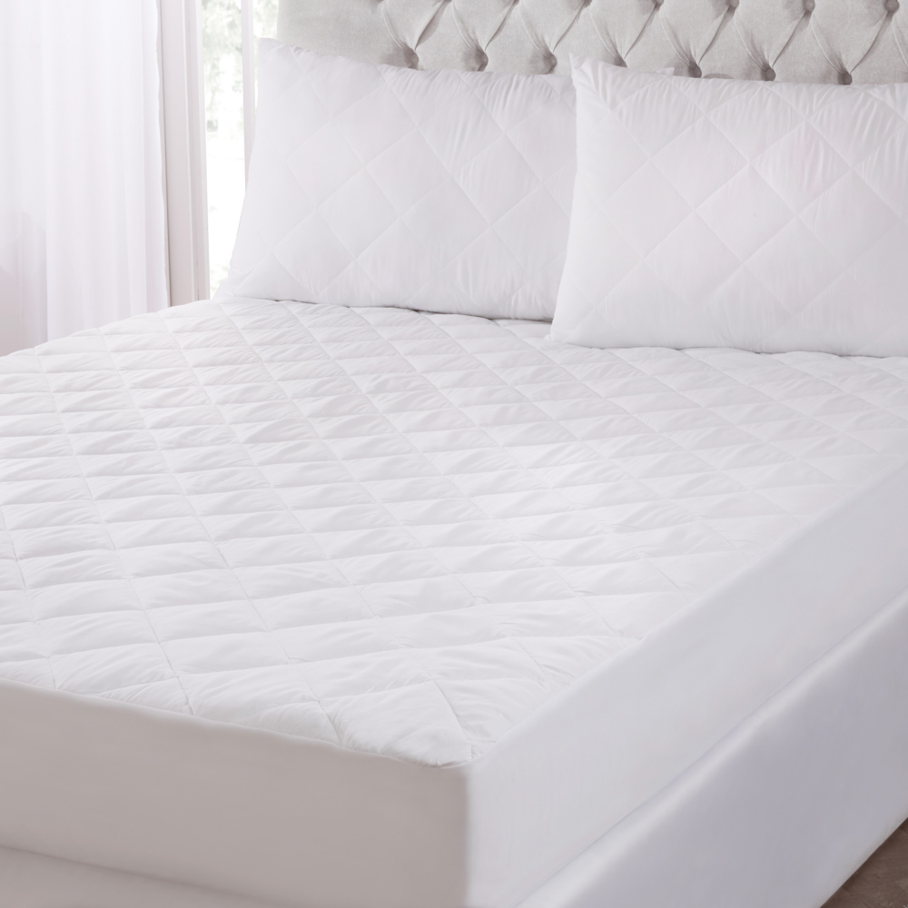 Hotel Collection Cotton Double Mattress Protector, White