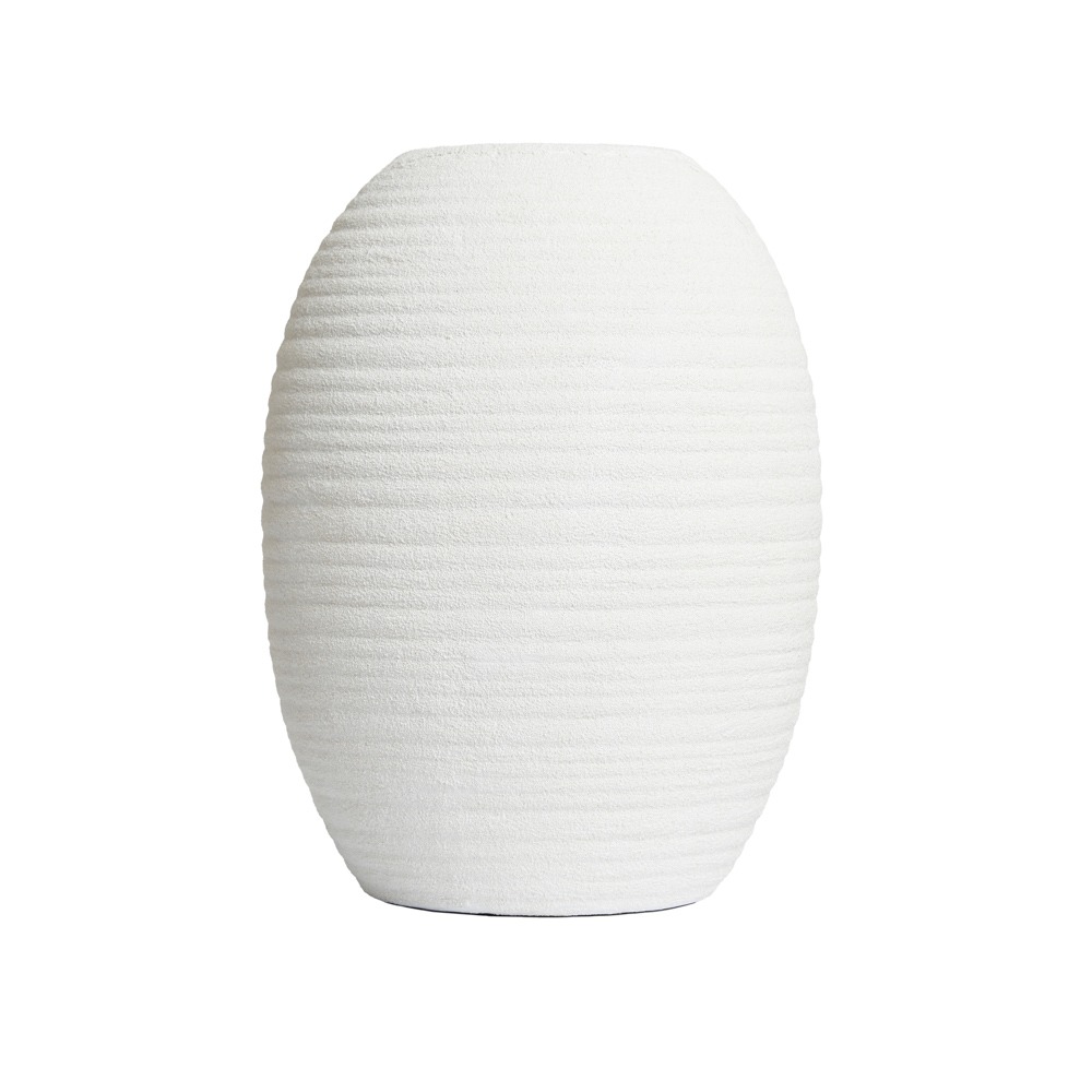 Large Textured Ceramic Vase, Cream