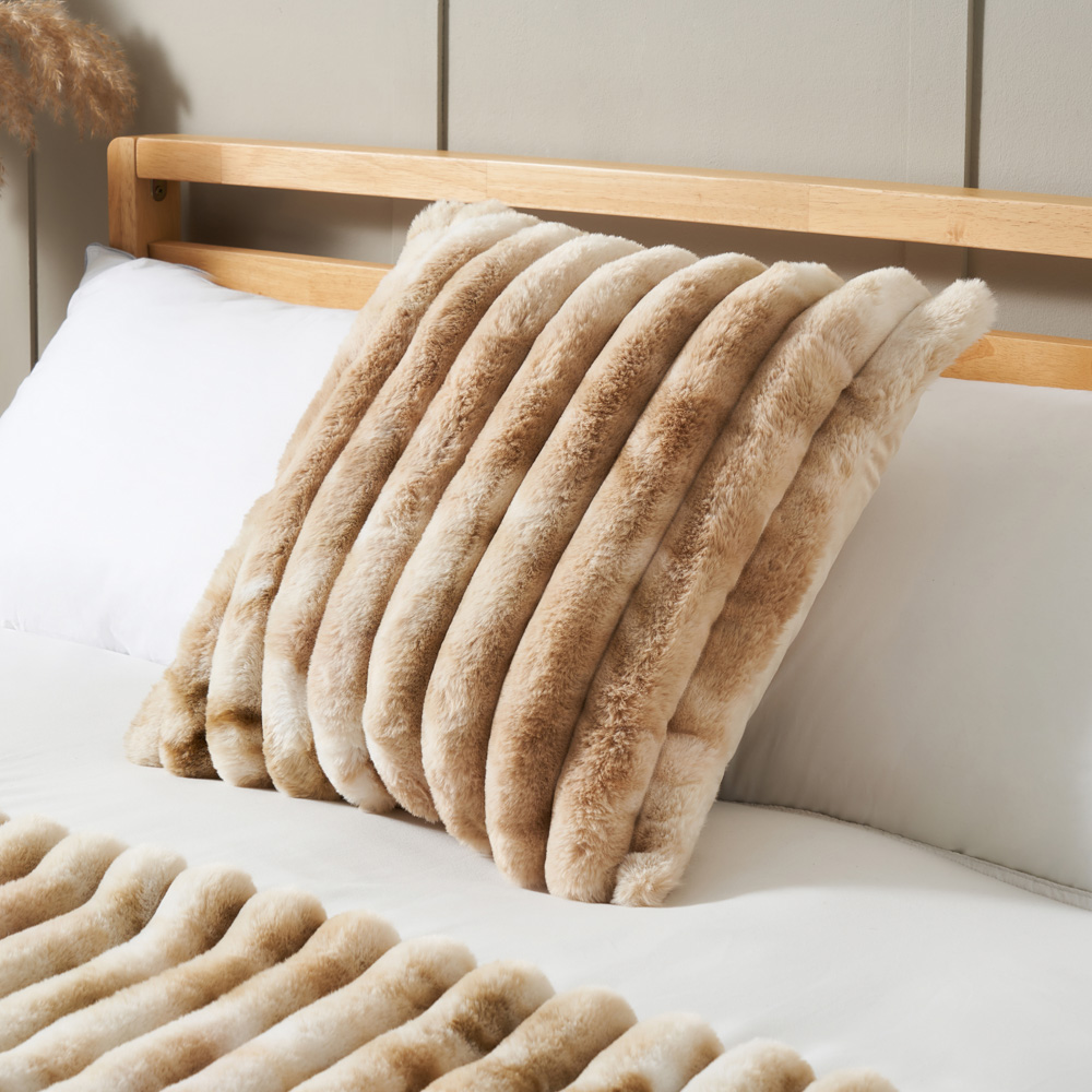 Marled Rib Cushion, Natural
