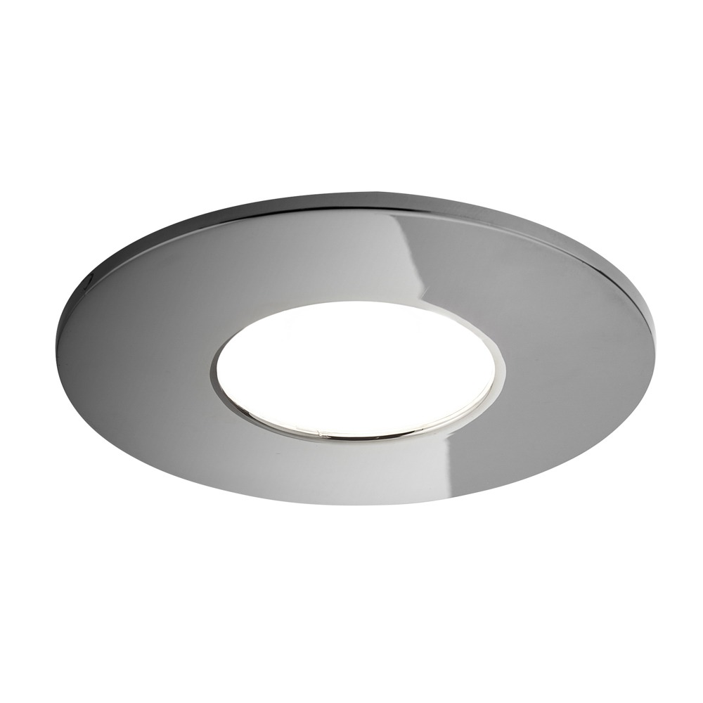 Nate Fixed Fire Rated LED IP65 Downlight, Black Chrome