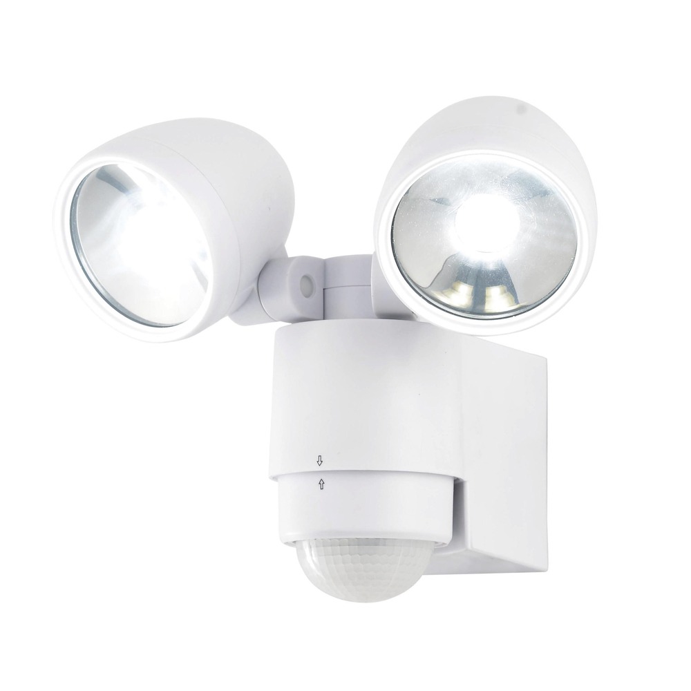Orion Twin LED Spotlight with PIR Sensor, White