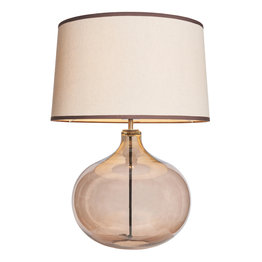 Petrice Large Smoked Brown Glass Table Lamp