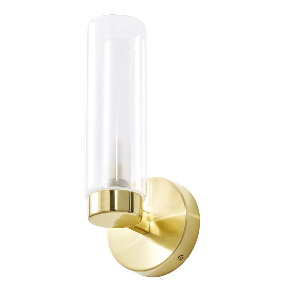 Riona Bathroom Wall Light, Satin Brass