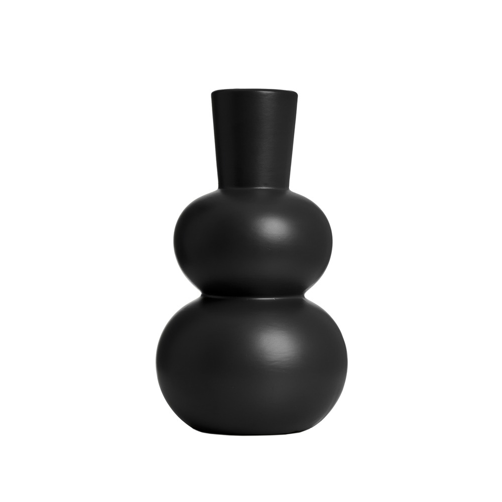 Totem Bump Ceramic Vase, Black